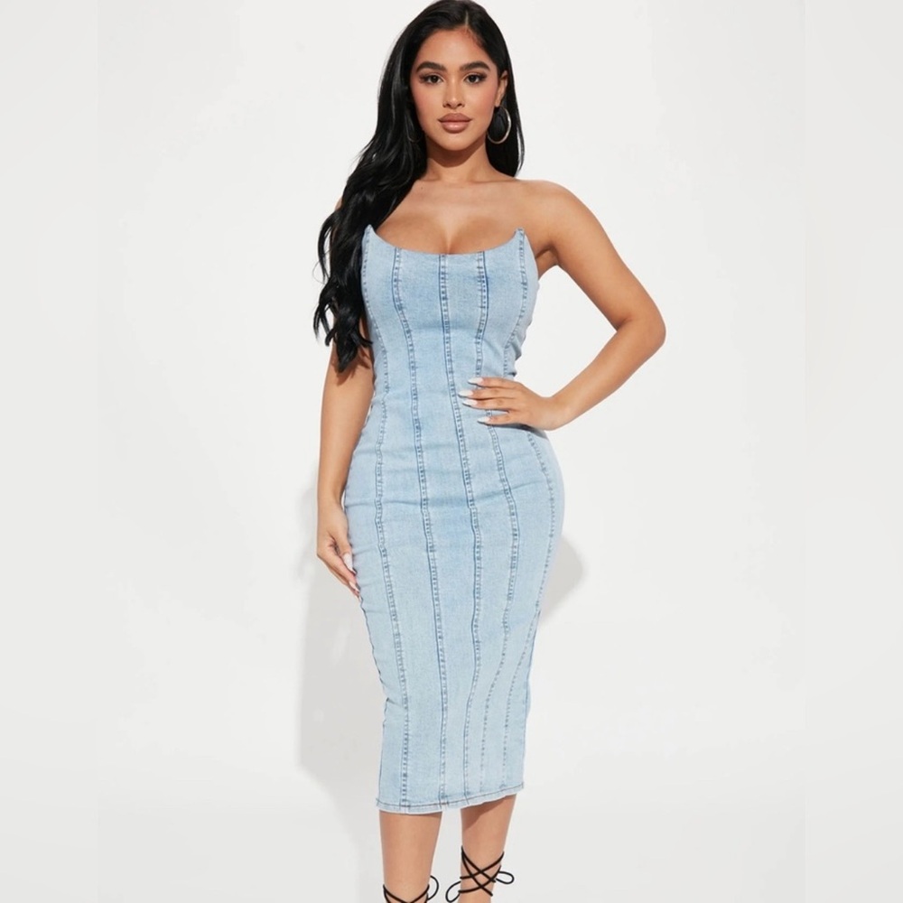 Hottie Denim Midi Dress